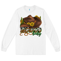 White rodeo baby western Long Sleeve Tee - texasbilliewilder