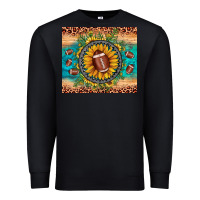 Black football leopard turquoise sunflower Premium Sweatshirt - JahusDesignShop