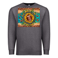 Charcoal Heather football leopard turquoise sunflower Premium Sweatshirt - JahusDesignShop