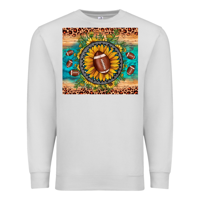 Football Leopard Turquoise Sunflower Premium Sweatshirt by JahusDesignShop | Teevron