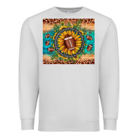 Dove Grey football leopard turquoise sunflower Premium Sweatshirt - JahusDesignShop