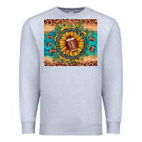 Heather Grey football leopard turquoise sunflower Premium Sweatshirt - JahusDesignShop