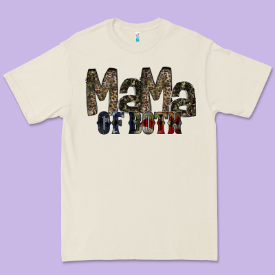 Mama Of Both Premium Tee Designed By Racoondesign