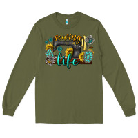 Army Green sewing life western Long Sleeve Tee - texasbilliewilder