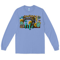 Colony Blue sewing life western Long Sleeve Tee - texasbilliewilder