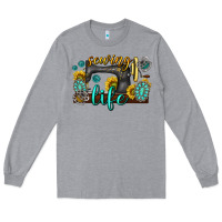 Heather Grey sewing life western Long Sleeve Tee - texasbilliewilder