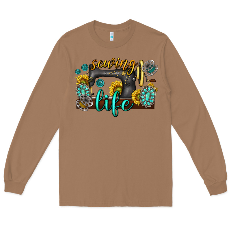 Sewing Life Western Long Sleeve Tee by texasbilliewilder | Teevron