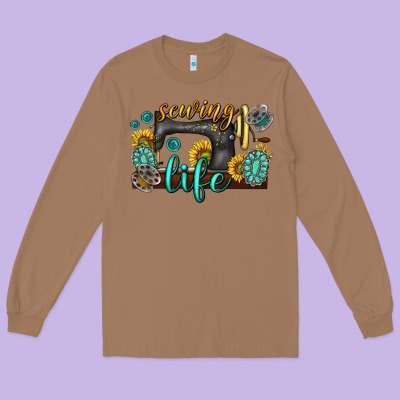 Long Sleeve Tee sewing life western