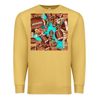 Antique Gold football leopard cowhide seamless pattern Premium Sweatshirt - JahusDesignShop