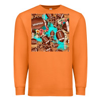 Carrot football leopard cowhide seamless pattern Premium Sweatshirt - JahusDesignShop