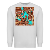 Dove Grey football leopard cowhide seamless pattern Premium Sweatshirt - JahusDesignShop