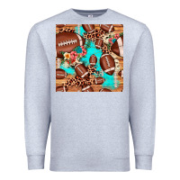 Heather Grey football leopard cowhide seamless pattern Premium Sweatshirt - JahusDesignShop