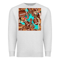 Oatmeal Heather football leopard cowhide seamless pattern Premium Sweatshirt - JahusDesignShop
