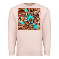 Pale Pink football leopard cowhide seamless pattern Premium Sweatshirt - JahusDesignShop