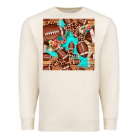 Sandshell football leopard cowhide seamless pattern Premium Sweatshirt - JahusDesignShop