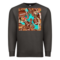 Smoke football leopard cowhide seamless pattern Premium Sweatshirt - JahusDesignShop