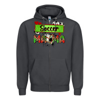 Smoke soccer mama with leopard Zipper Hoodie - Zillion Design Studio