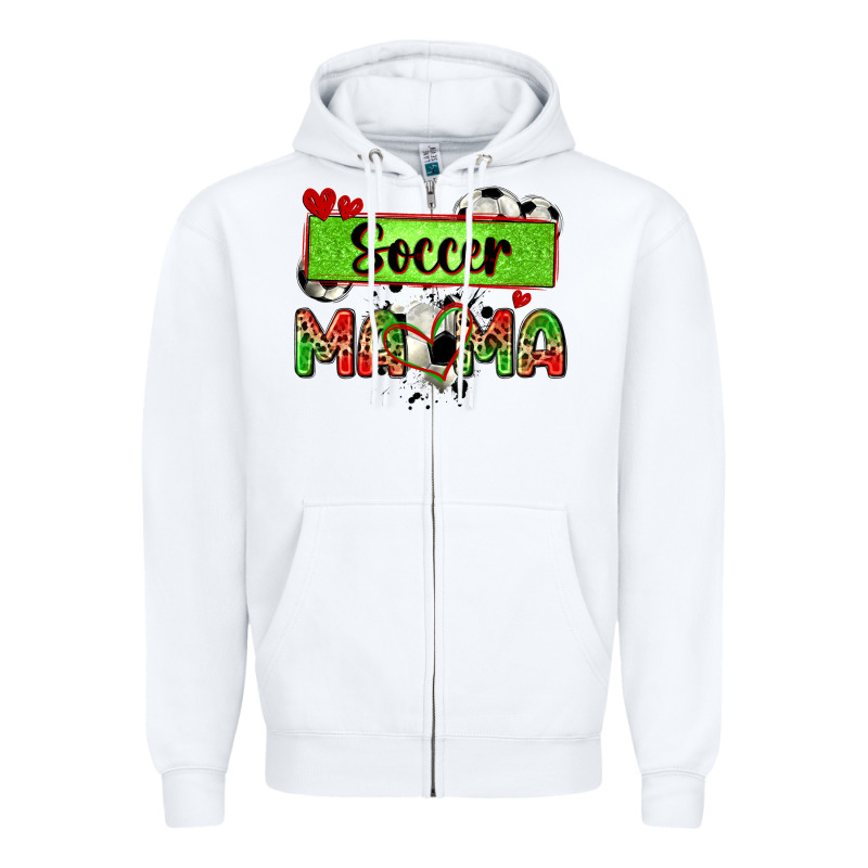 Soccer Mama With Leopard Zipper Hoodie by Zillion Design Studio | Teevron
