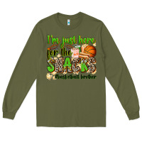 Army Green im just here for the snacks basketball brother Long Sleeve Tee - Zillion Design Studio