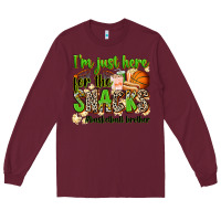 Burgundy im just here for the snacks basketball brother Long Sleeve Tee - Zillion Design Studio