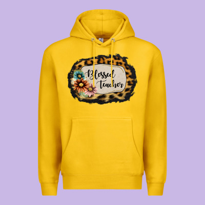 Blessed Teacher Premium Hoodie Designed By Jasminsmagicworld