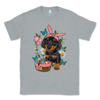 Heather Grey easter dachshund Classic Tee - RanaPortraitStore