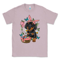 Lilac easter dachshund Classic Tee - RanaPortraitStore