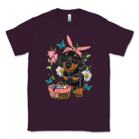 Plum easter dachshund Classic Tee - RanaPortraitStore