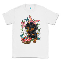 White easter dachshund Classic Tee - RanaPortraitStore