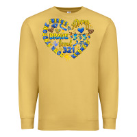 Antique Gold down syndrome awareness heart Premium Sweatshirt - Artiststas