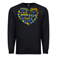 Black down syndrome awareness heart Premium Sweatshirt - Artiststas