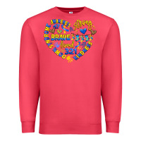 Cardinal down syndrome awareness heart Premium Sweatshirt - Artiststas