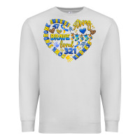 Dove Grey down syndrome awareness heart Premium Sweatshirt - Artiststas
