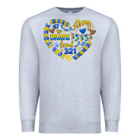 Heather Grey down syndrome awareness heart Premium Sweatshirt - Artiststas