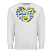 Oatmeal Heather down syndrome awareness heart Premium Sweatshirt - Artiststas