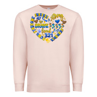 Pale Pink down syndrome awareness heart Premium Sweatshirt - Artiststas