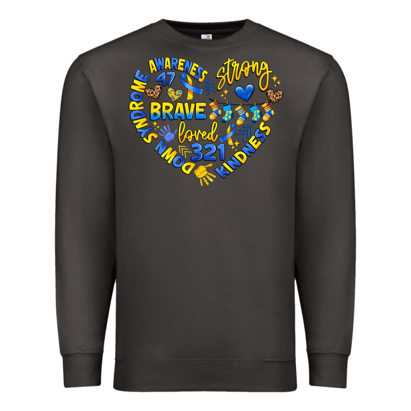 Down Syndrome Awareness Heart Premium Sweatshirt by Artiststas | Teevron