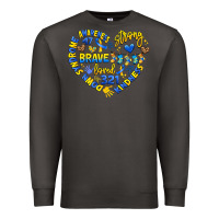 Smoke down syndrome awareness heart Premium Sweatshirt - Artiststas