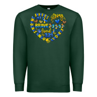 Sports Green down syndrome awareness heart Premium Sweatshirt - Artiststas