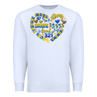 White down syndrome awareness heart Premium Sweatshirt - Artiststas