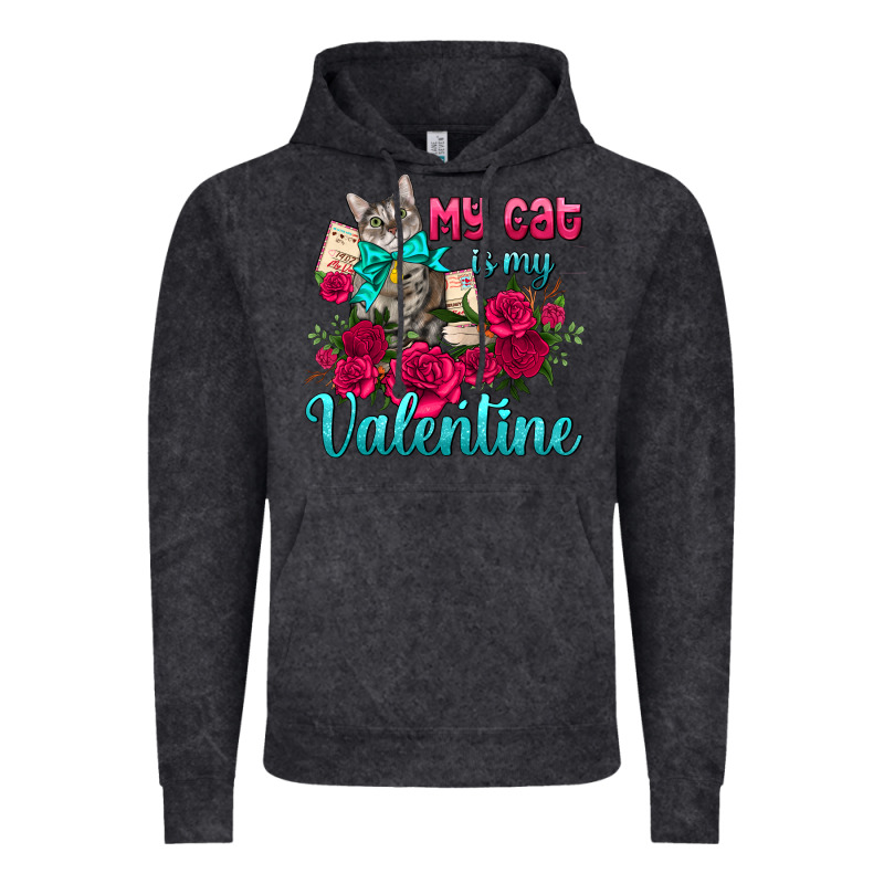 My Cat Is My Valentine Vintage Hoodie by AdoDesignShop | Teevron