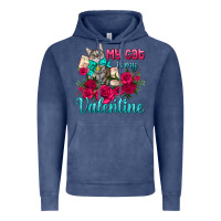 Vintage Denim my cat is my valentine Vintage Hoodie - AdoDesignShop