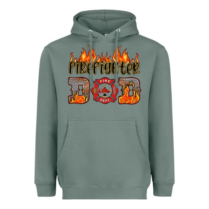 Firefighter Dad Heavyweight Hoodie by HRA Design Shop | Teevron