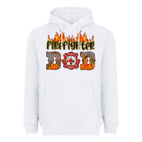 White firefighter dad Heavyweight Hoodie - HRA Design Shop