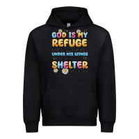 Black god is my refuge and my fortress under his wings Urban Hoodie - MaliasSmallBusiness