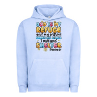 Pigment Grape Ice god is my refuge and my fortress under his wings Urban Hoodie - MaliasSmallBusiness