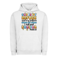 Pigment Lunar Rock god is my refuge and my fortress under his wings Urban Hoodie - MaliasSmallBusiness