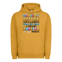 God Is My Refuge And My Fortress Under His Wings Urban Hoodie | Teevron