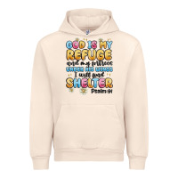 Sandshell god is my refuge and my fortress under his wings Urban Hoodie - MaliasSmallBusiness