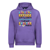 Tulip god is my refuge and my fortress under his wings Urban Hoodie - MaliasSmallBusiness